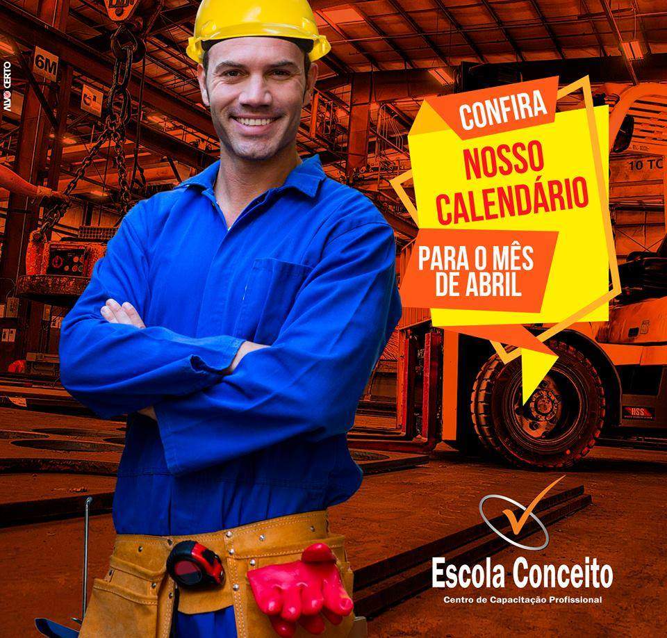 Calendário de cursos Abril